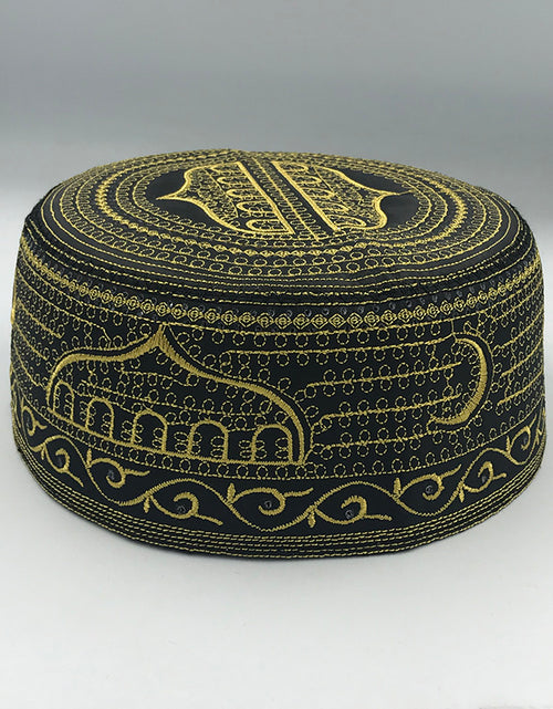 Load image into Gallery viewer, Cotton Embroidery Caps New Muslim Men Prayer Hats
