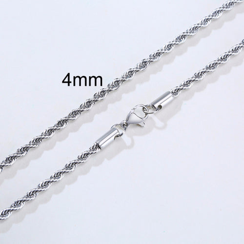 Load image into Gallery viewer, Men's Long Stainless Rope Necklace
