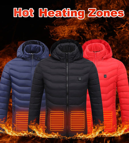 New Heated Jacket Coat USB Electric Jacket Cotton Heater Thermal Clothing Heating Vest