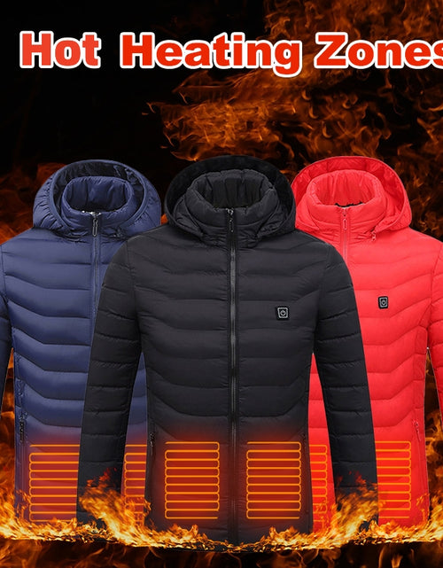 Load image into Gallery viewer, New Heated Jacket Coat USB Electric Jacket Cotton Heater Thermal Clothing Heating Vest
