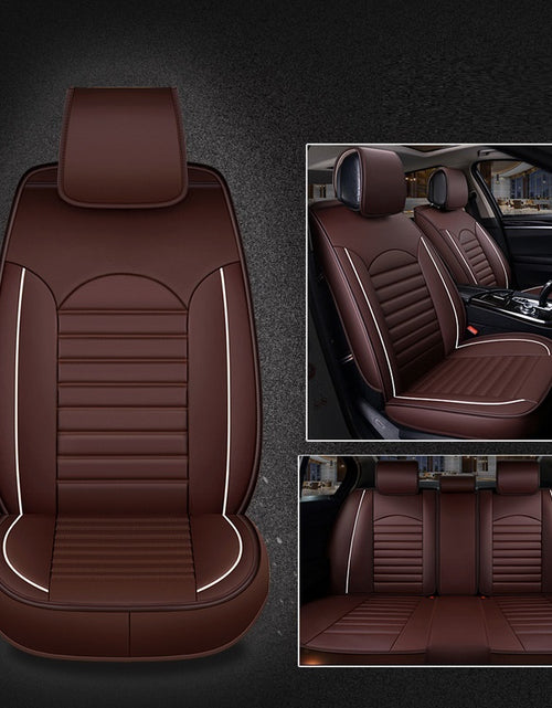 Load image into Gallery viewer, Five-seat Universal Fully Enclosed Car Seat Cushion Four Seasons Universal Leather Saddle Cover

