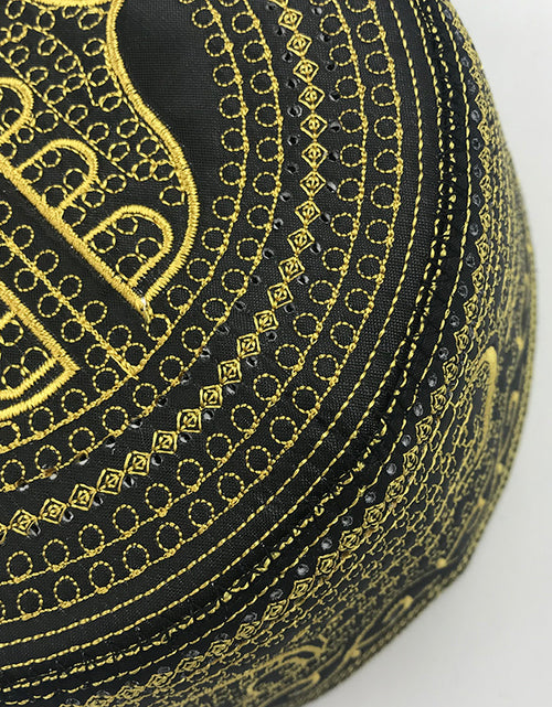 Load image into Gallery viewer, Cotton Embroidery Caps New Muslim Men Prayer Hats
