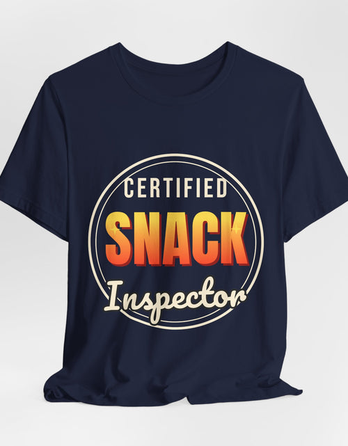 Load image into Gallery viewer, Certified Snack Inspector Funny T-Shirt | Retro Graphic Tee | Sarcastic Gift
