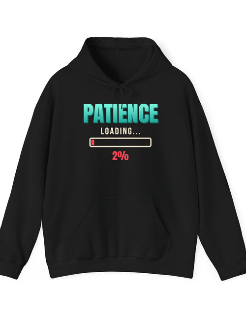 Load image into Gallery viewer, Patience Loading 2% Funny Hoodie | Retro Graphic Hooded Sweatshirt | Sarcastic Gift
