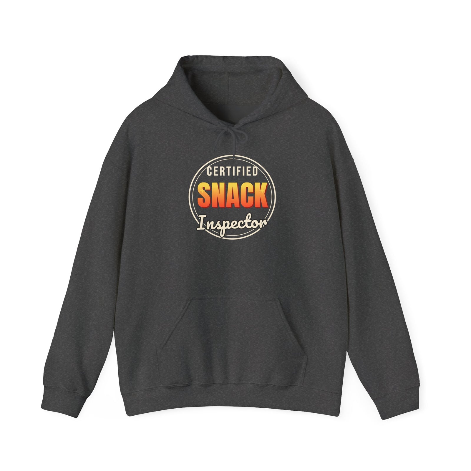 Certified Snack Inspector Funny Hoodie | Retro Graphic Hooded Sweatshirt | Sarcastic Gift