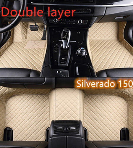 Fully Surrounded Car Leather Floor Mat Pad All Weather Protection
