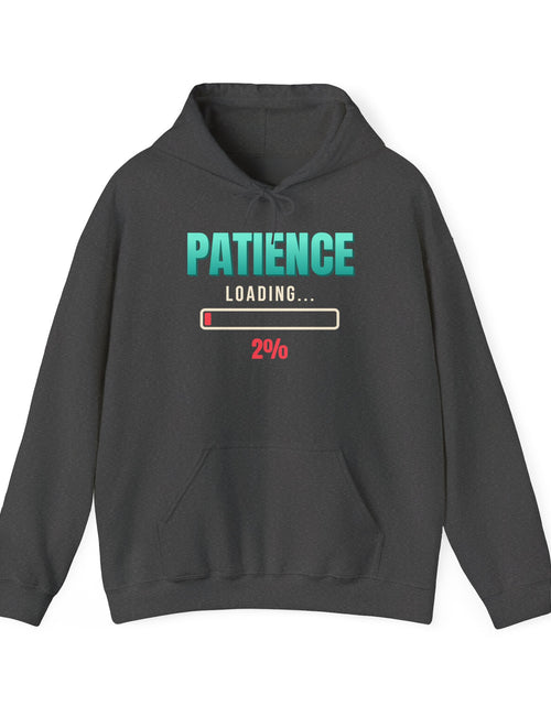 Load image into Gallery viewer, Patience Loading 2% Funny Hoodie | Retro Graphic Hooded Sweatshirt | Sarcastic Gift
