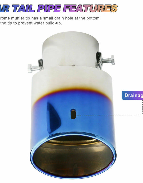 Load image into Gallery viewer, Car Exhaust Pipe Tip Rear Tail Throat Muffler Stainless Steel Round Accessories
