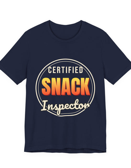 Load image into Gallery viewer, Certified Snack Inspector Funny T-Shirt | Retro Graphic Tee | Sarcastic Gift
