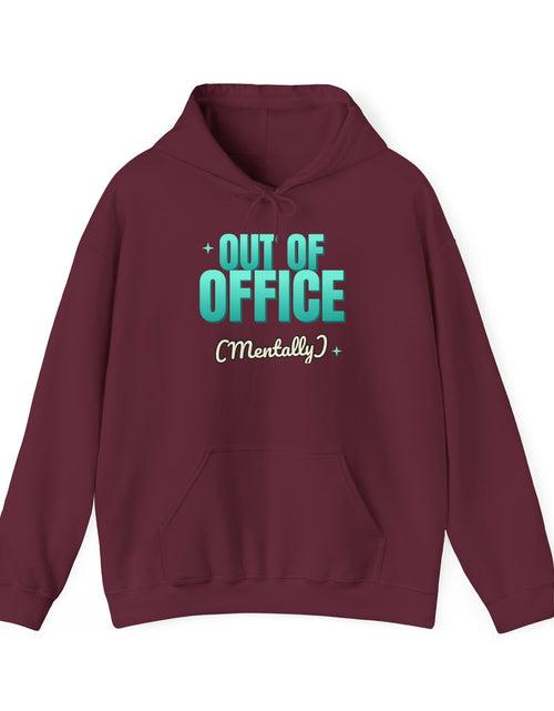 Load image into Gallery viewer, Out of Office (Mentally) Funny Hoodie | Retro Graphic Hooded Sweatshirt | Sarcastic Gift
