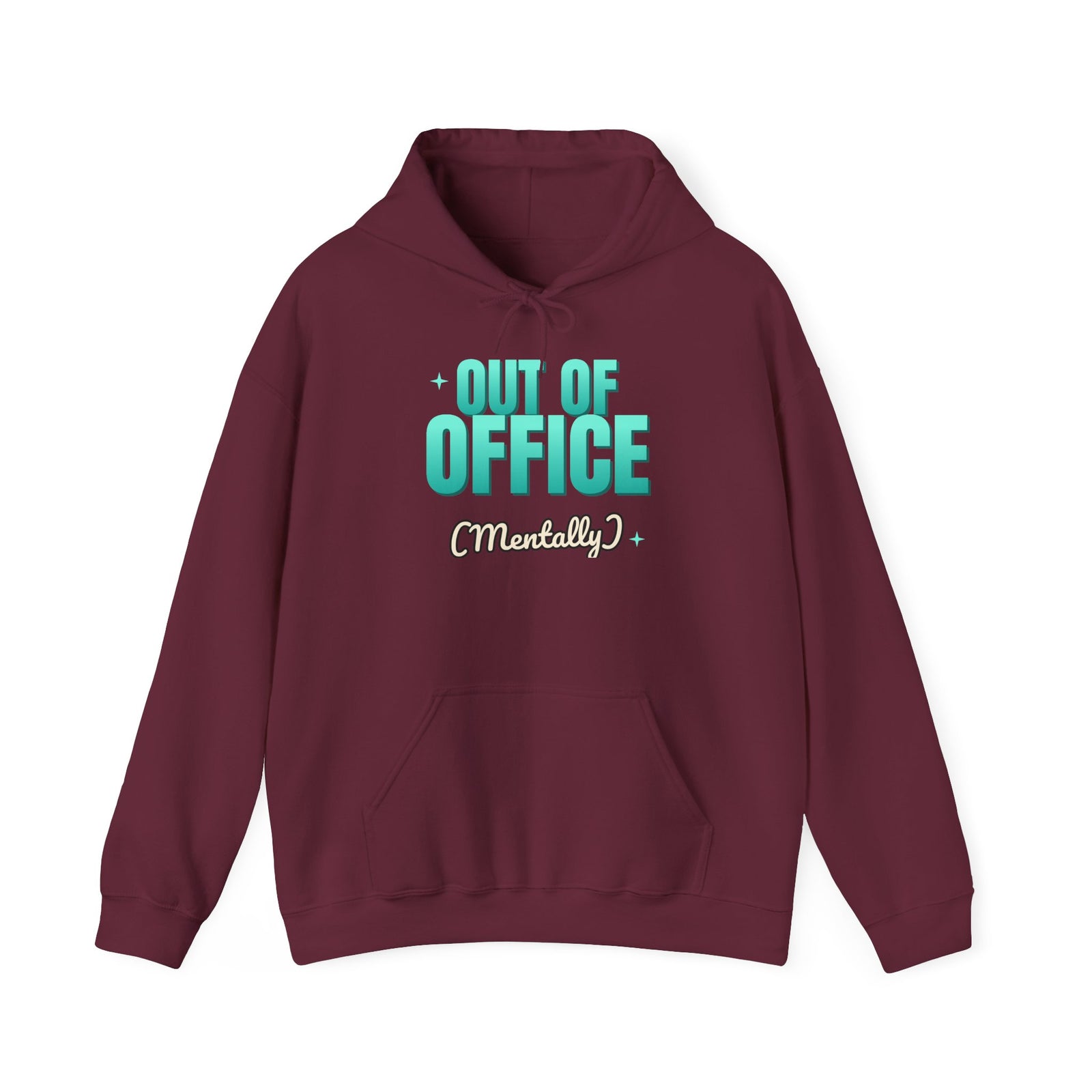 Out of Office (Mentally) Funny Hoodie | Retro Graphic Hooded Sweatshirt | Sarcastic Gift