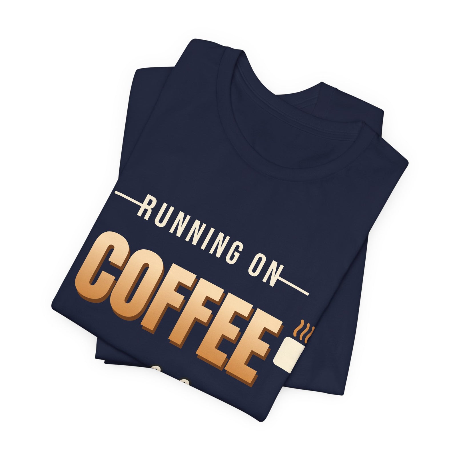 Running on Coffee & Confidence Funny T-Shirt | Retro Graphic Tee | Sarcastic Gift