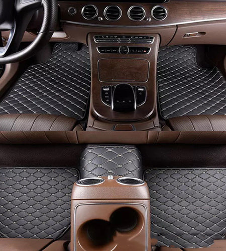 Universal Right Rudder Foot Pad Leather Quilted Embroidered Full Surround