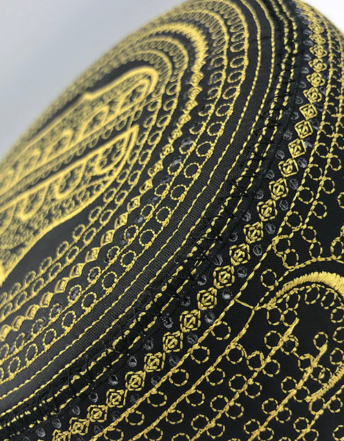 Load image into Gallery viewer, Cotton Embroidery Caps New Muslim Men Prayer Hats

