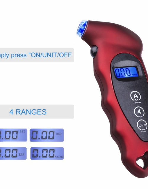 Load image into Gallery viewer, Tire Pressure Gauge Backlight High-precision Digital Tire Pressure Monitoring Car Tyre Air Pressure Gauge Meter LCD Display
