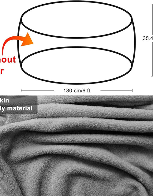 Load image into Gallery viewer, Bag Chair Coverit Was Only A Cover, Not A Full Bean Bag Chair Cushion,Big Round Soft Fluffy PV Velvet Sofa Bed Cover, Living Room Furniture,  Lazy Sofa Bed Cover,5ft Black
