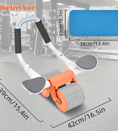 Elbow Support Automatic Rebound Abdominal Wheel Ab Roller For Abdominal Exercise Machine Abs Workout Equipment ,Dolly Core Strengthening Trainer Fitness Belly TrainingElbow Support Automatic Rebound A