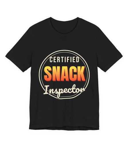 Certified Snack Inspector Funny T-Shirt | Retro Graphic Tee | Sarcastic Gift
