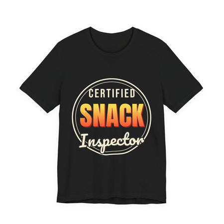 Certified Snack Inspector Funny T-Shirt | Retro Graphic Tee | Sarcastic Gift