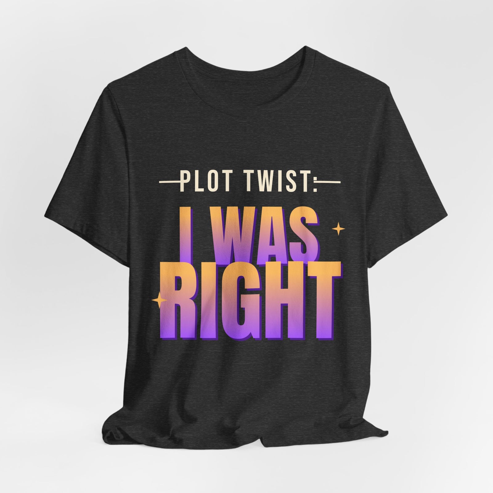 Plot Twist: I Was Right Funny T-Shirt | Retro Graphic Tee | Sarcastic Gift