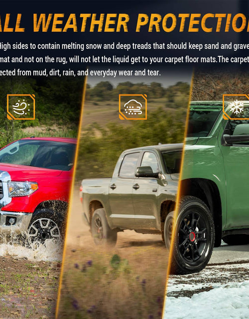 Load image into Gallery viewer, All Weather Car Floor Mats For 2014-2021 Tundra Double Cab Crew Max Cab
