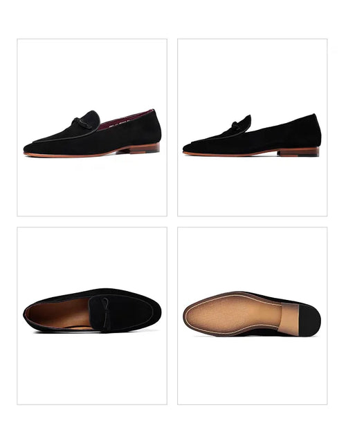 Load image into Gallery viewer, Suede Leather Business Casual Leather Shoes Slip-on Breathable British Style
