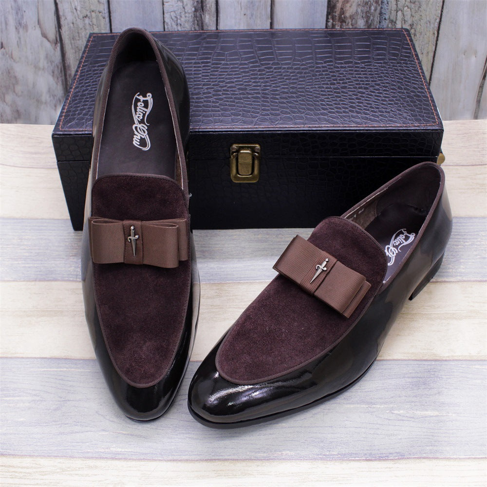 Matte Leather Patent Leather Men's Shoes