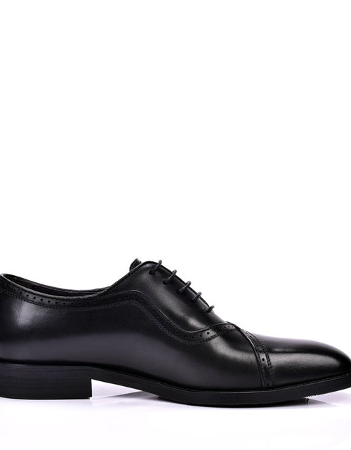Load image into Gallery viewer, Spring And Autumn Men's Block Leather Shoes With British Pointed Toe
