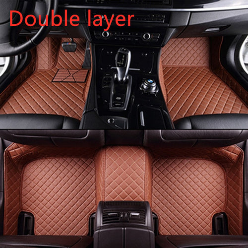 Load image into Gallery viewer, Fully Surrounded Car Leather Floor Mat Pad All Weather Protection
