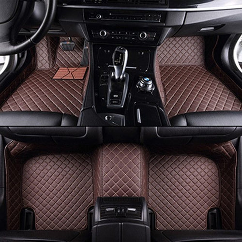 Load image into Gallery viewer, Fully Surrounded Car Leather Floor Mat Pad All Weather Protection
