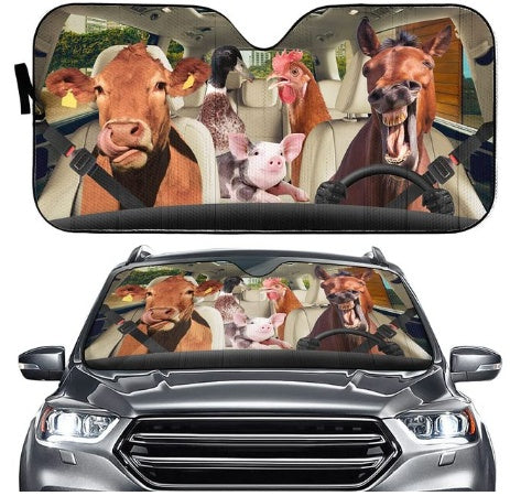 Load image into Gallery viewer, Car Sun Shield Front Stop Sunscreen Heat Insulation Non-punching Telescopic Curtain
