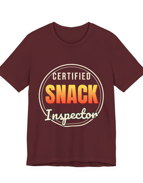 Load image into Gallery viewer, Certified Snack Inspector Funny T-Shirt | Retro Graphic Tee | Sarcastic Gift
