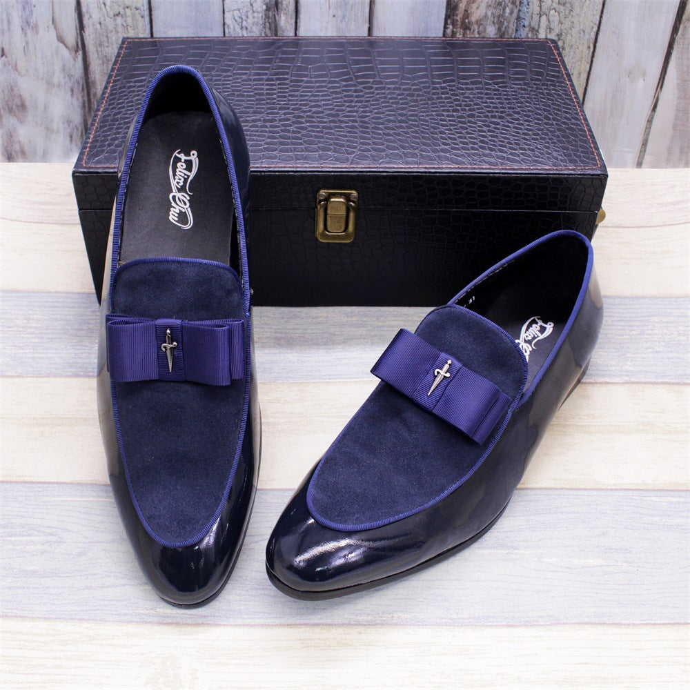 Matte Leather Patent Leather Men's Shoes