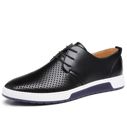 Load image into Gallery viewer, Leather Shoes Men's Business Formal Workwear Shoes Black Trendy Soft Shoes
