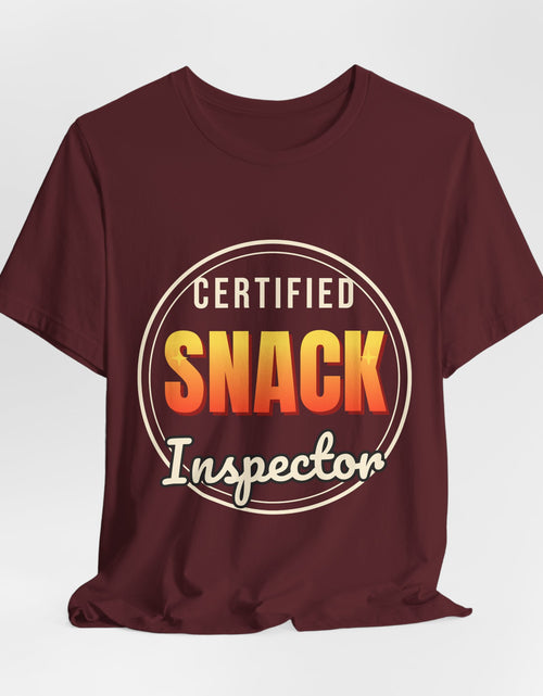 Load image into Gallery viewer, Certified Snack Inspector Funny T-Shirt | Retro Graphic Tee | Sarcastic Gift
