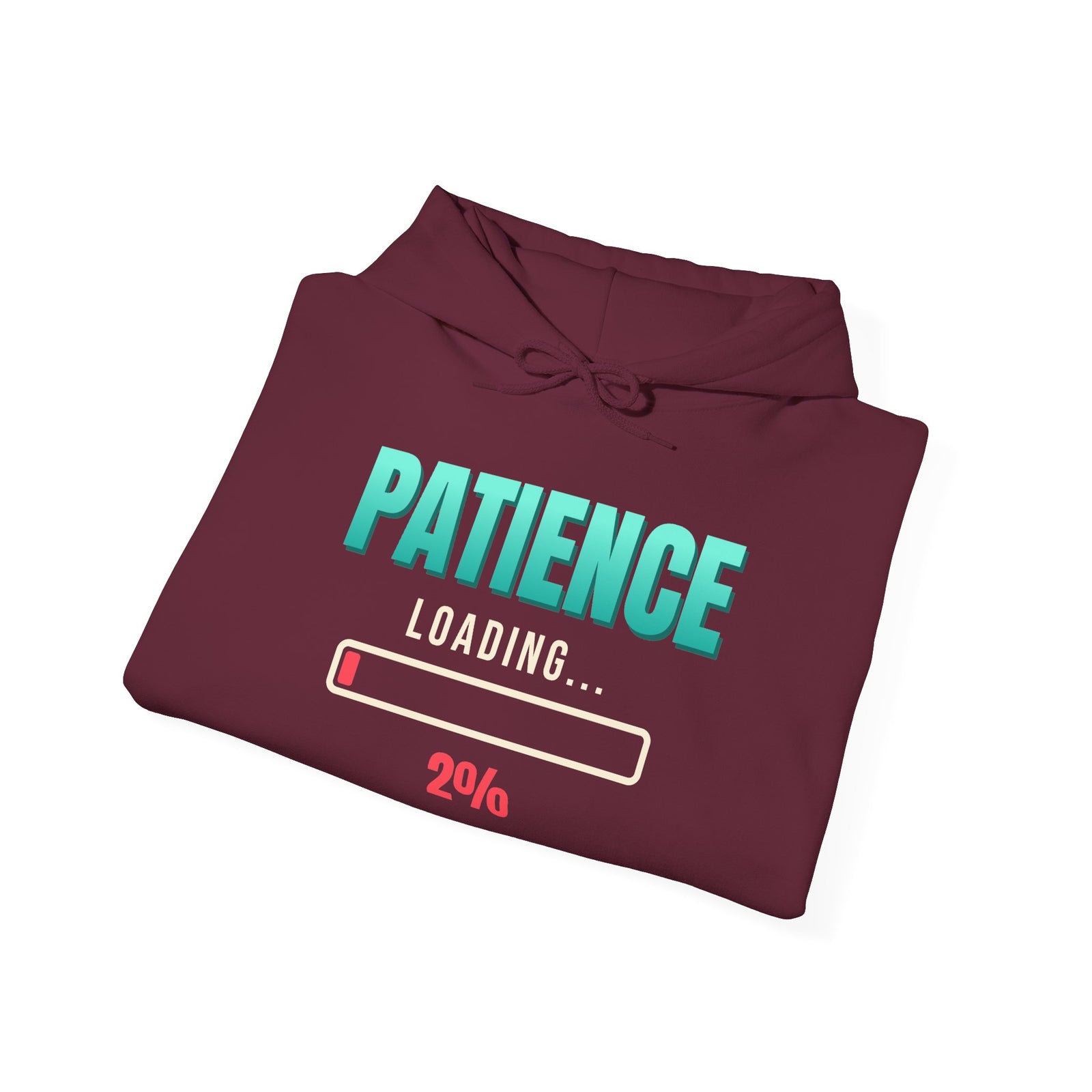 Patience Loading 2% Funny Hoodie | Retro Graphic Hooded Sweatshirt | Sarcastic Gift