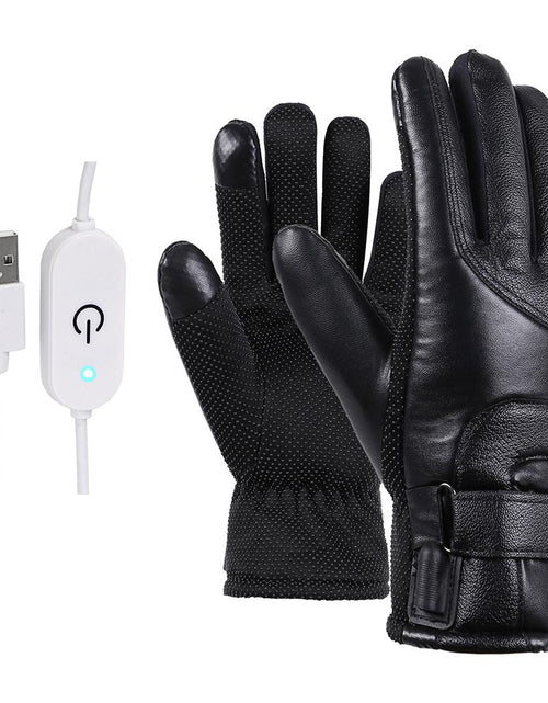 Load image into Gallery viewer, Winter Electric Heated Gloves Windproof Cycling Warm Heating Touch Screen Skiing Gloves

