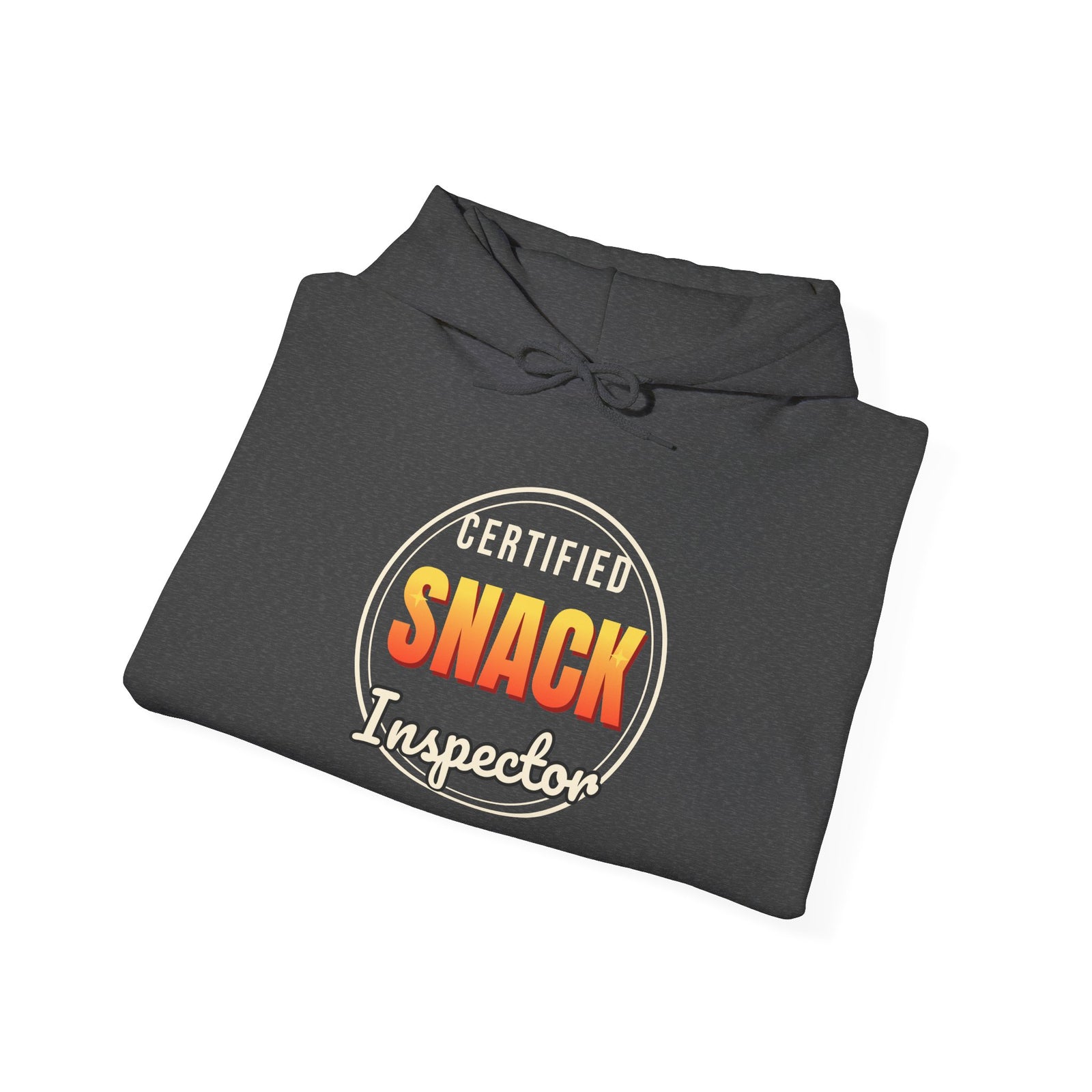 Certified Snack Inspector Funny Hoodie | Retro Graphic Hooded Sweatshirt | Sarcastic Gift