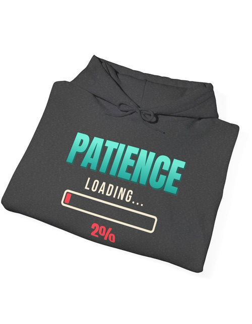 Load image into Gallery viewer, Patience Loading 2% Funny Hoodie | Retro Graphic Hooded Sweatshirt | Sarcastic Gift
