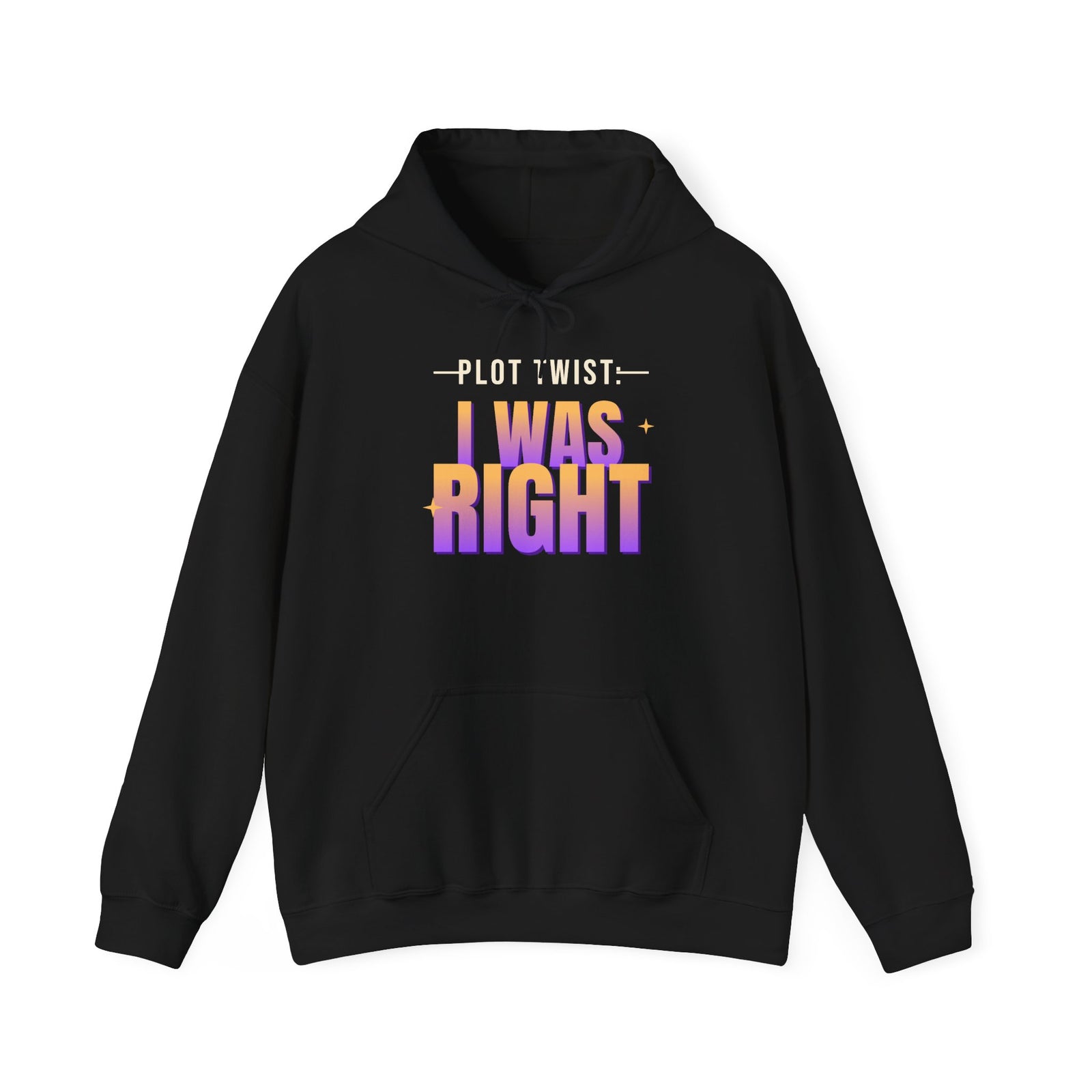 Plot Twist: I Was Right Funny Hoodie | Retro Graphic Hooded Sweatshirt | Sarcastic Gift