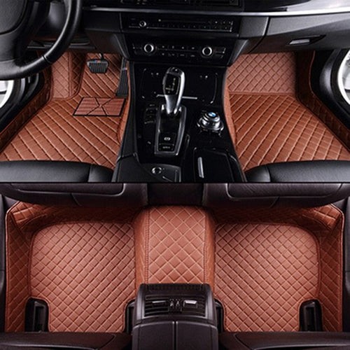 Load image into Gallery viewer, Fully Surrounded Car Leather Floor Mat Pad All Weather Protection
