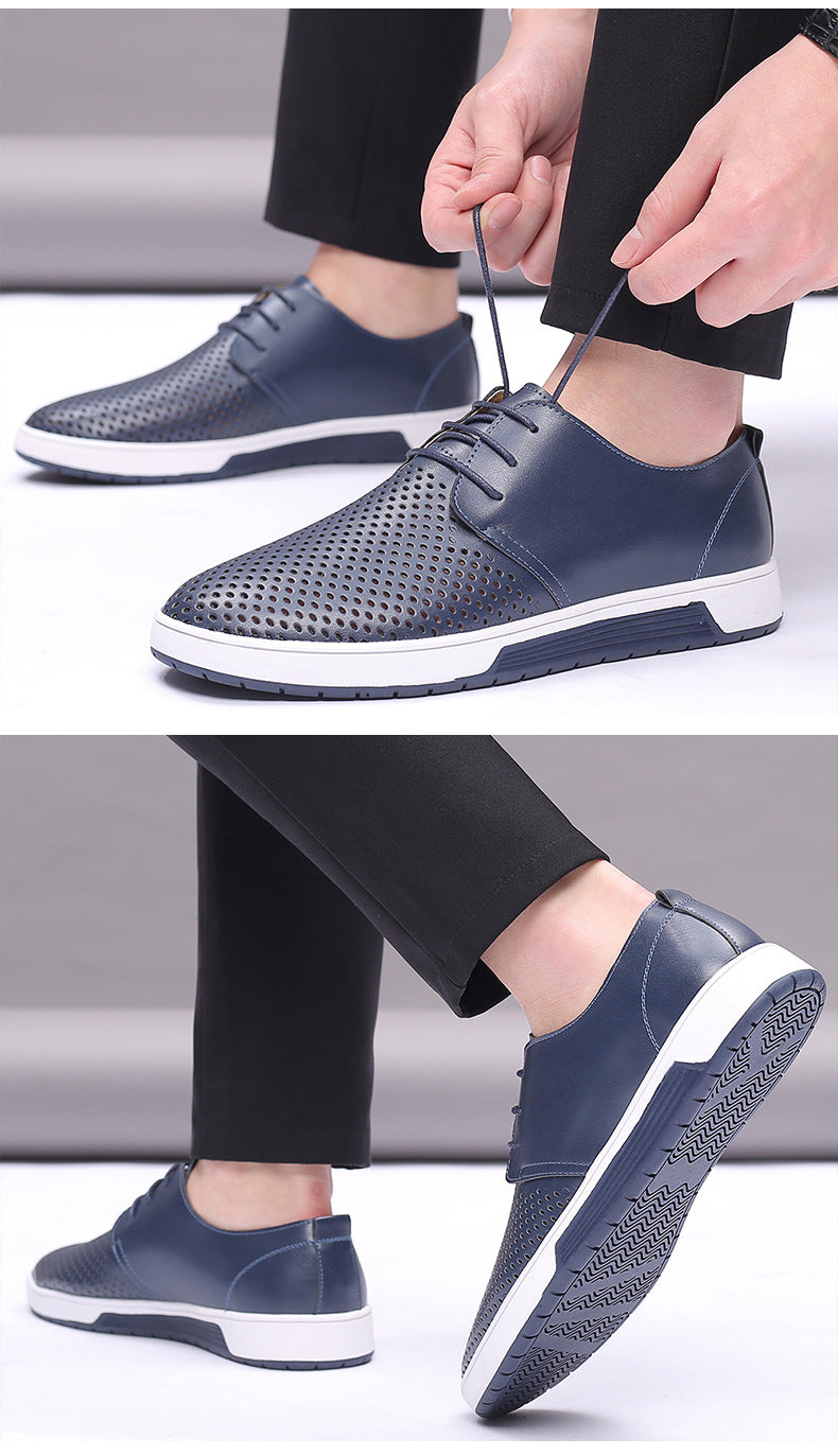 Leather Shoes Men's Business Formal Workwear Shoes Black Trendy Soft Shoes