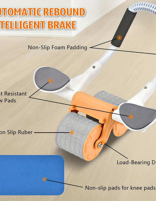 Load image into Gallery viewer, Elbow Support Automatic Rebound Abdominal Wheel Ab Roller For Abdominal Exercise Machine Abs Workout Equipment ,Dolly Core Strengthening Trainer Fitness Belly TrainingElbow Support Automatic Rebound A
