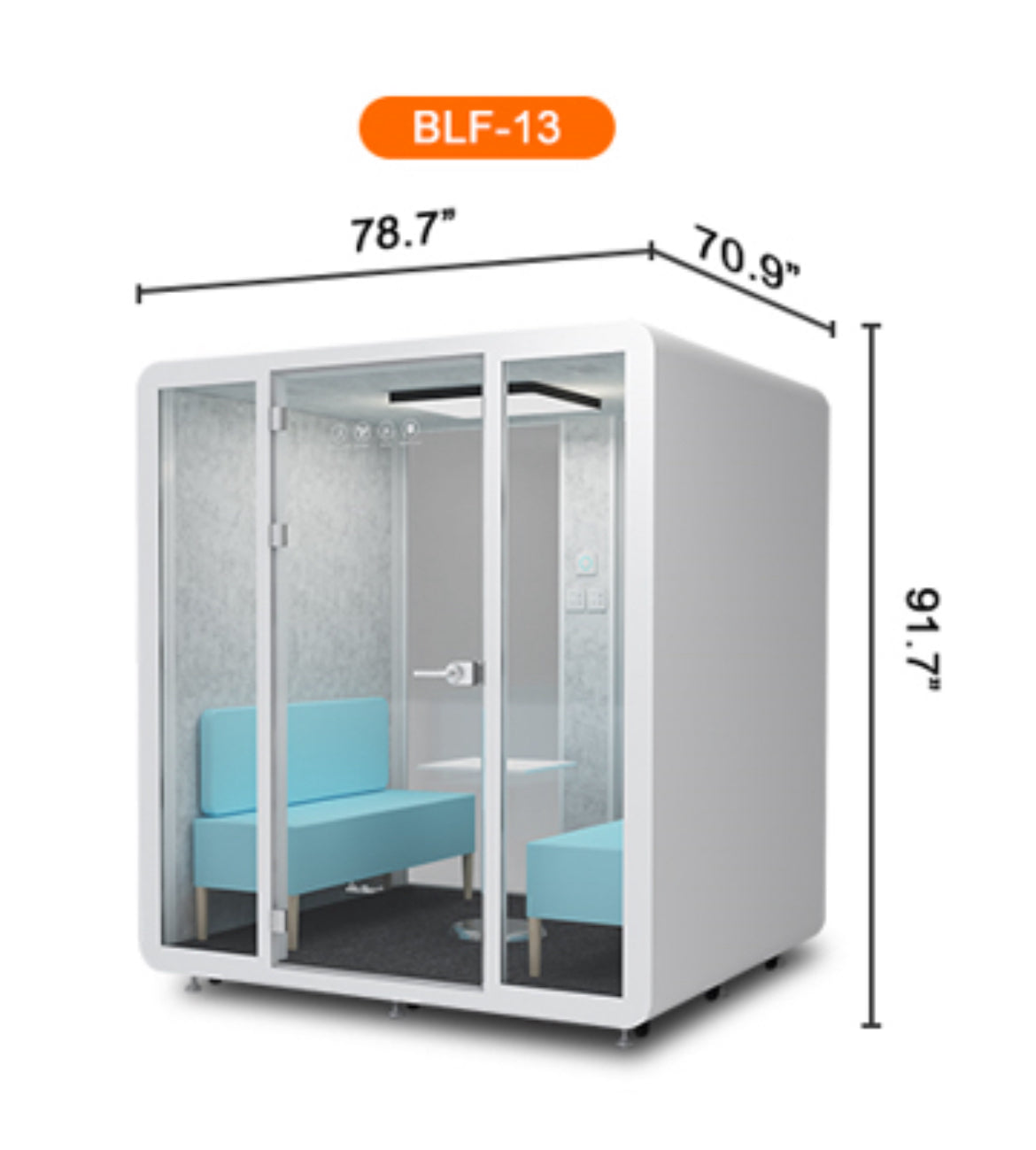 Mobile office pod booth meeting room for 6-8 people