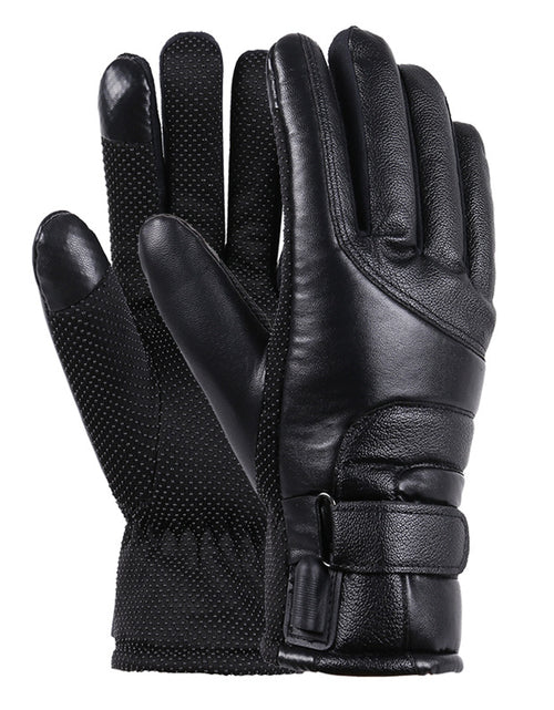 Load image into Gallery viewer, Winter Electric Heated Gloves Windproof Cycling Warm Heating Touch Screen Skiing Gloves
