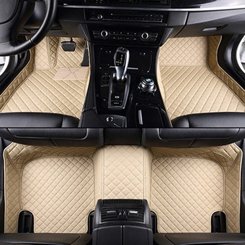 Load image into Gallery viewer, Fully Surrounded Car Leather Floor Mat Pad All Weather Protection
