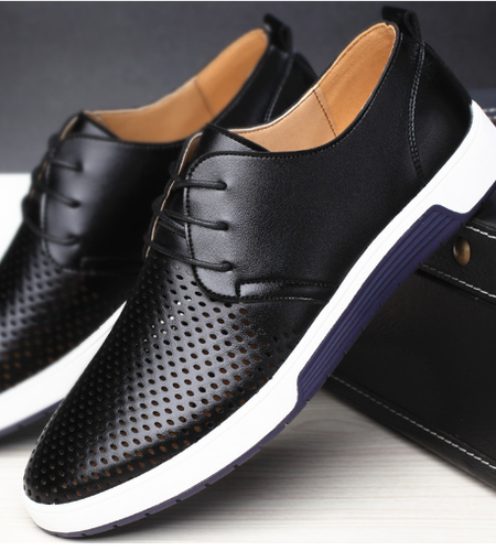Leather Shoes Men's Business Formal Workwear Shoes Black Trendy Soft Shoes
