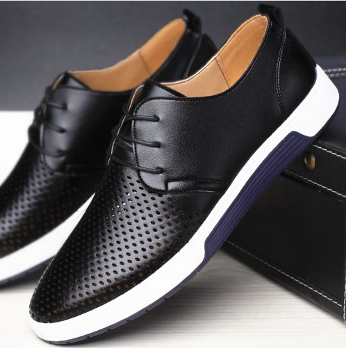 Load image into Gallery viewer, Leather Shoes Men's Business Formal Workwear Shoes Black Trendy Soft Shoes
