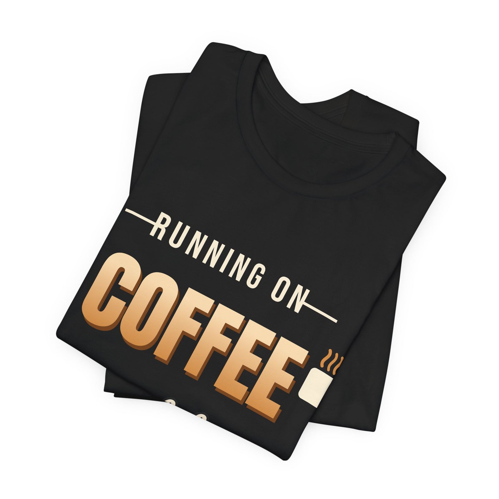 Running on Coffee & Confidence Funny T-Shirt | Retro Graphic Tee | Sarcastic Gift