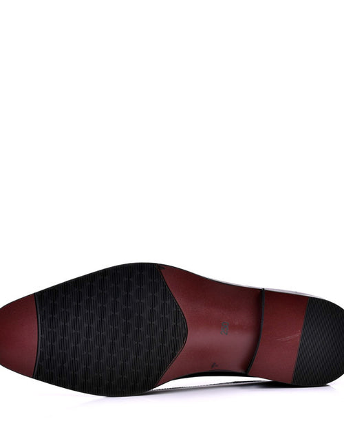 Load image into Gallery viewer, Spring And Autumn Men's Block Leather Shoes With British Pointed Toe
